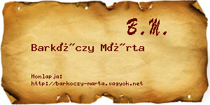 Barkóczy Márta névjegykártya